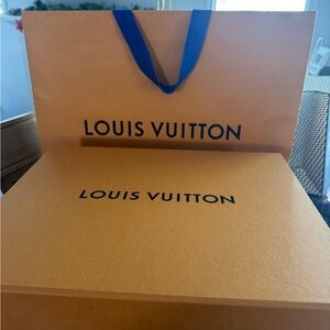 Louis Vuitton Orange Gift Box and Bag